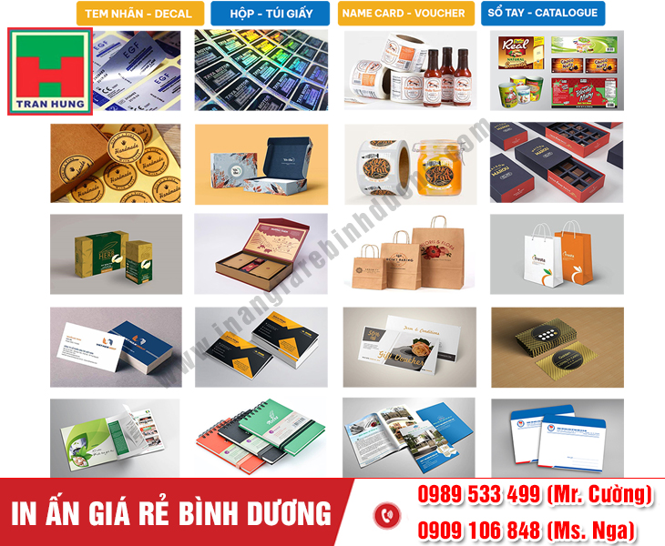 Dịch vụ in ấn giá rẻ tại Bình Dương - In Ấn Trần Hùng