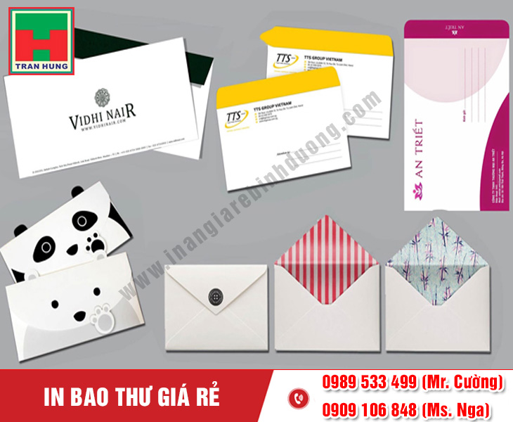  Xưởng in bao thư giá rẻ nhất Bình Dương