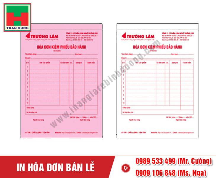 IN HÓA ĐƠN - BIỂU MẪU