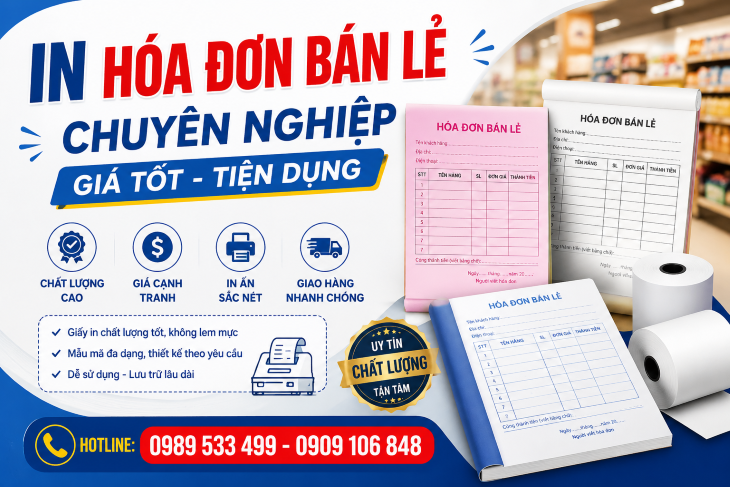  In Hóa Đơn Bán Lẻ Chuyên Nghiệp, Giá Tốt, Tiện Dụng