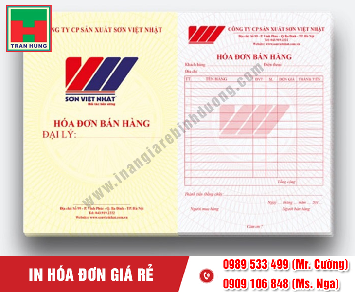  In Hóa Đơn Bán Lẻ Giá Rẻ Bình Dương & TPHCM