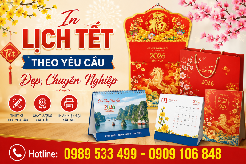  In Lịch Tết Theo Yêu Cầu, Đẹp, Chuyên Nghiệp