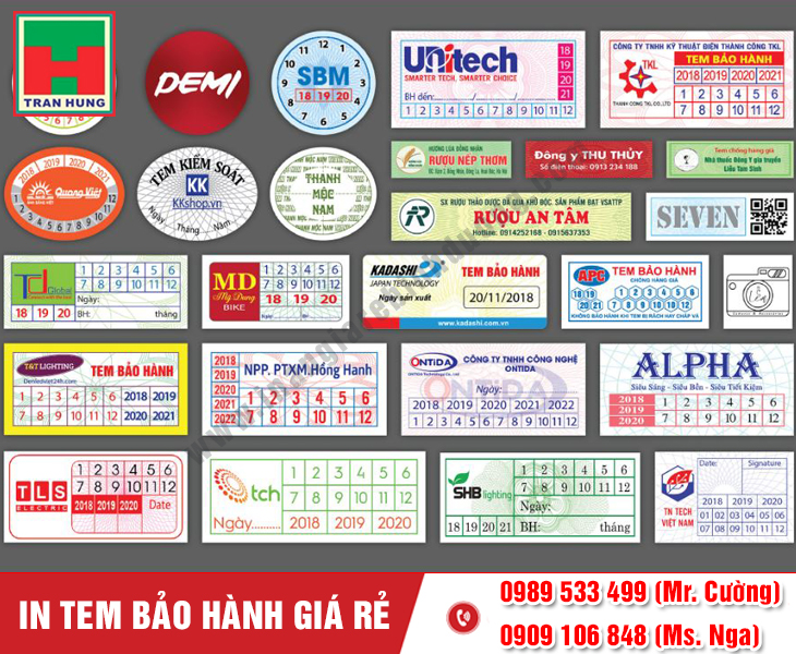 IN TEM BẢO HÀNH