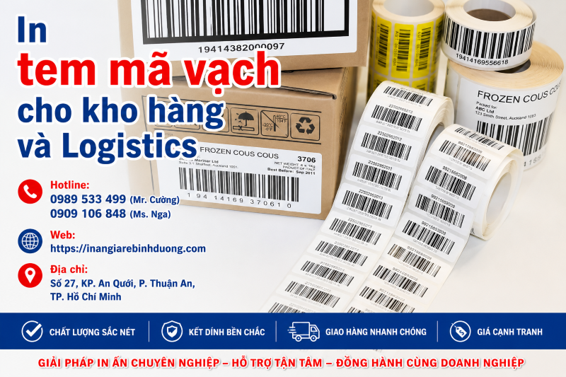 In Tem Mã Vạch Cho Kho Hàng Và Logistics Chuyên Nghiệp, Giá Tốt