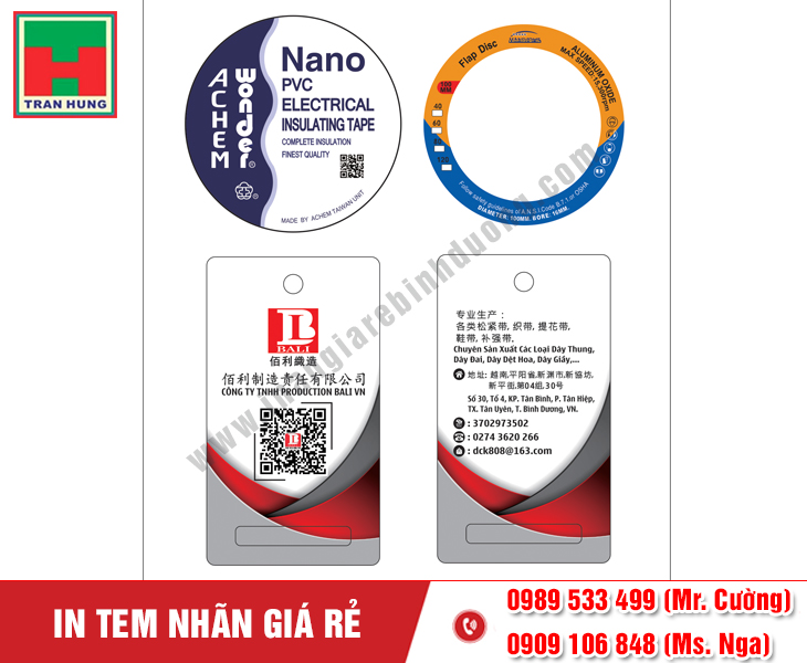 In tem nhãn Bình Dương