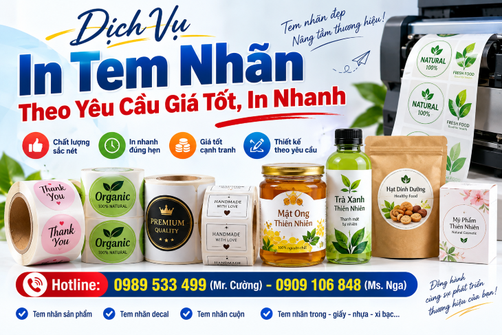  Dịch Vụ In Tem Nhãn Theo Yêu Cầu Giá Tốt, In Nhanh