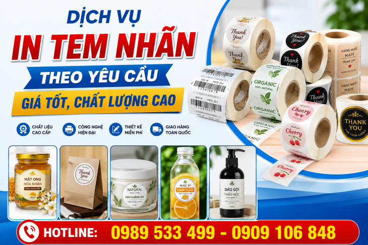 Dịch Vụ In Tem Nhãn Theo Yêu Cầu Giá Tốt, Chất Lượng Cao