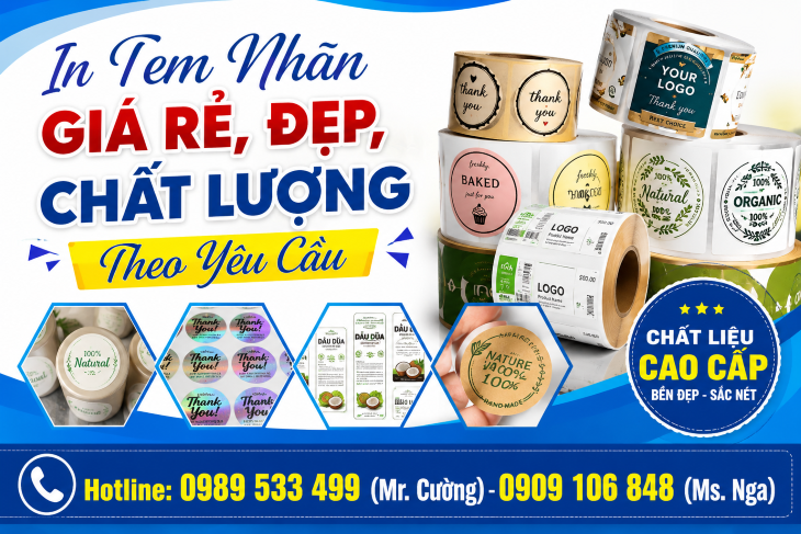 In Tem Nhãn Giá Rẻ, Đẹp, Chất Lượng Theo Yêu Cầu