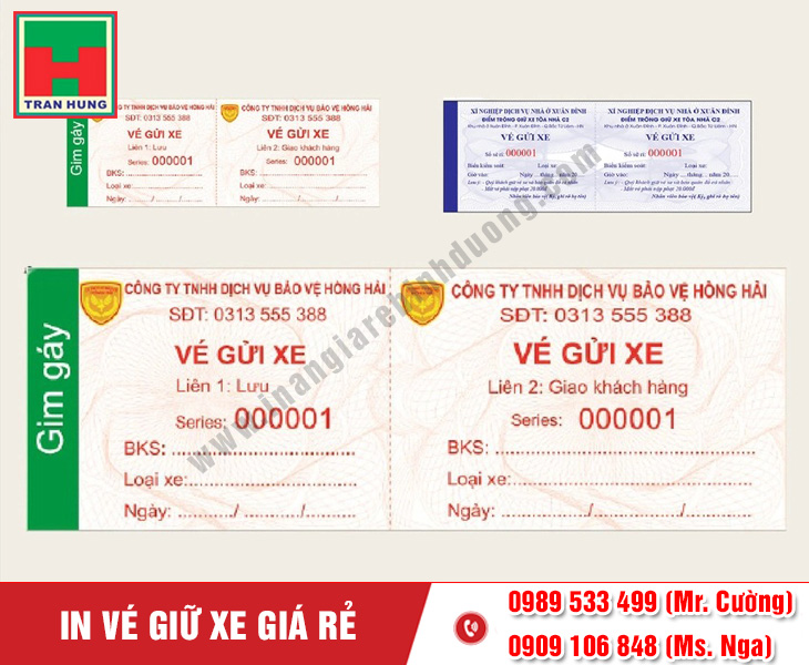 IN VÉ GIỮ XE
