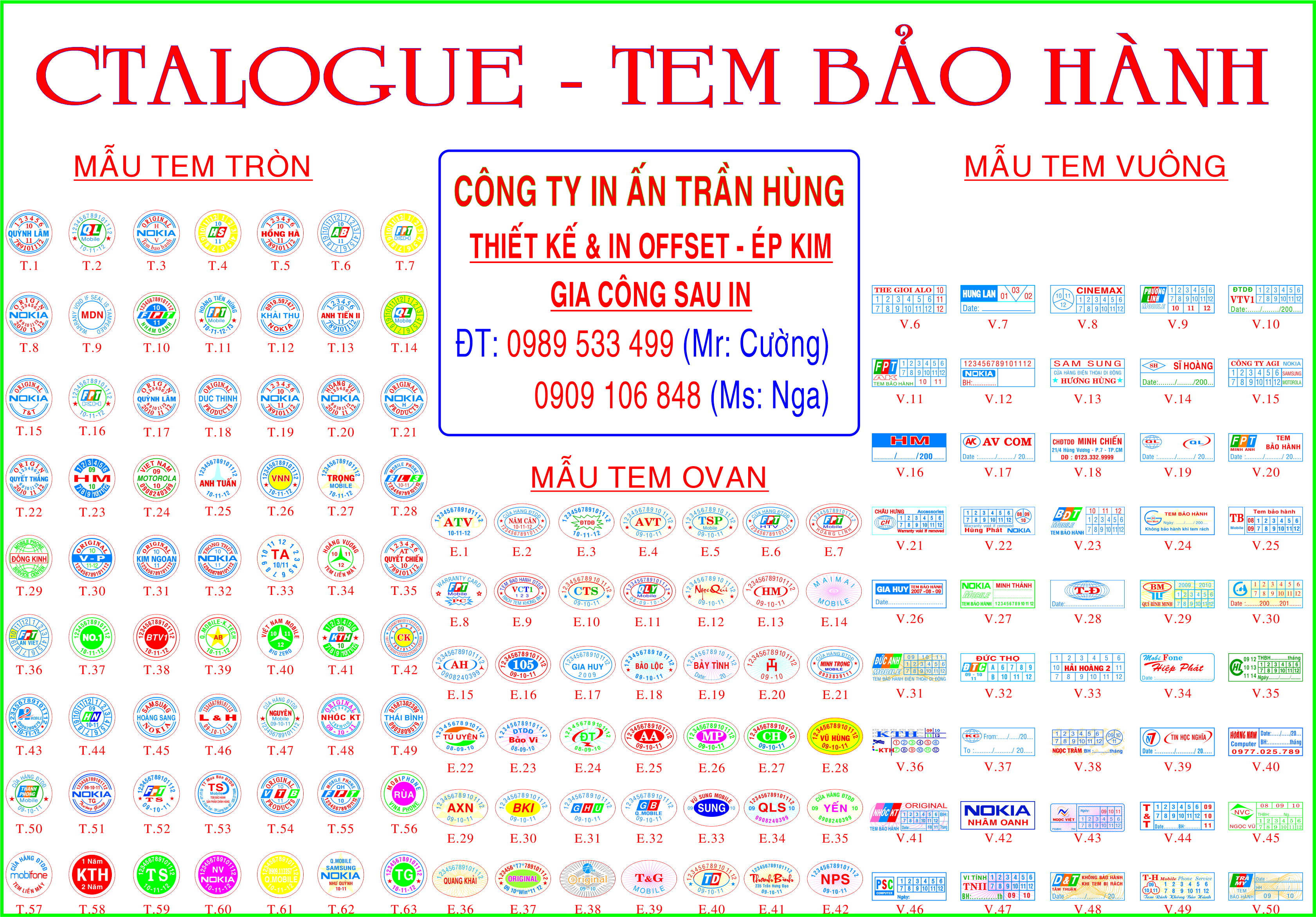 In tem bảo hành